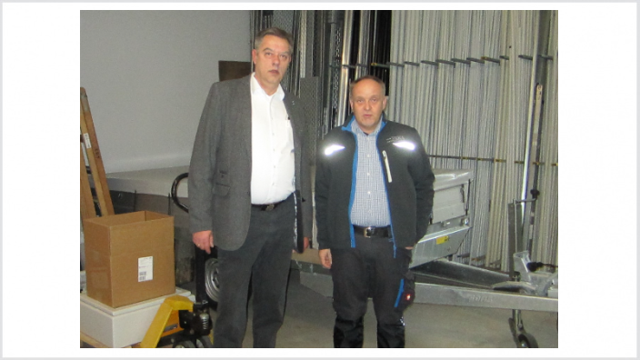Inhaber Stefan Klein (rechts im Bild) mit Kurt Grümmer (MIT)